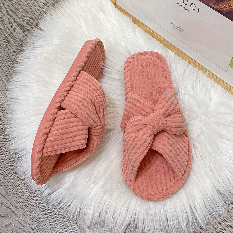 Cute Home Indoor Soft Bottom Comfortable Cotton And Linen Slippers