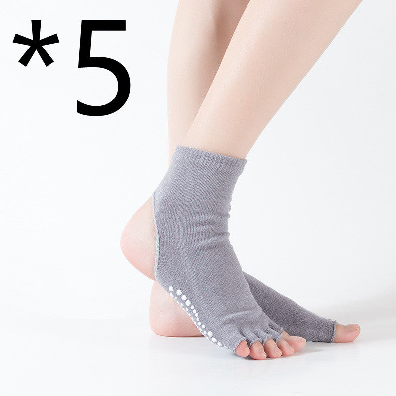 Women's Mid-tube Five-finger Split-finger Yoga Socks