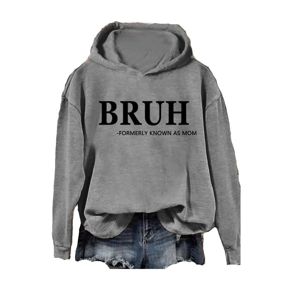 Independent Station Women's Fashion Printed Casual Hooded Long Sleeve Sweater
