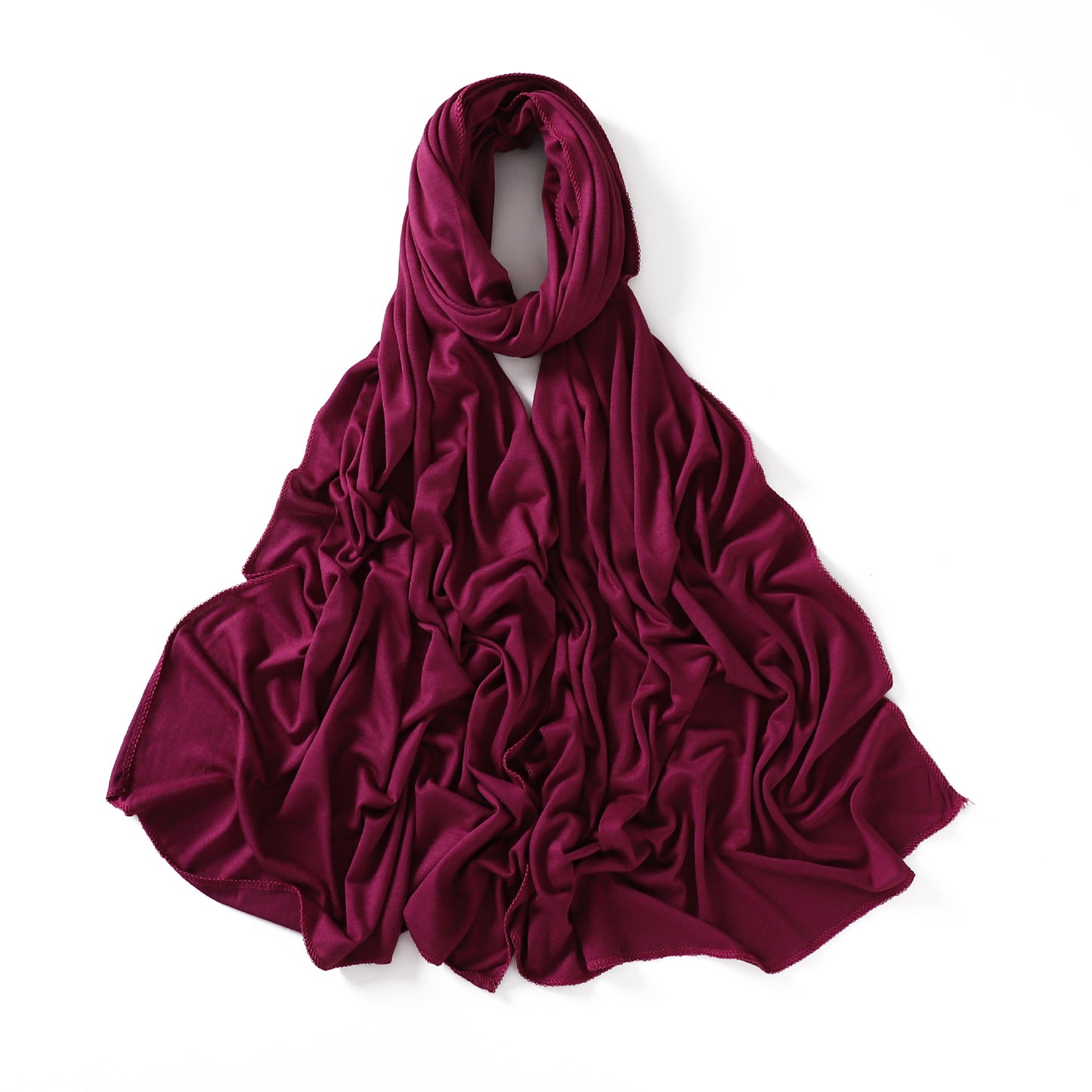 Colors Solid Color Modal Scarf Small Size Monochrome Jersey Veil Mercerized Cotton Scarf