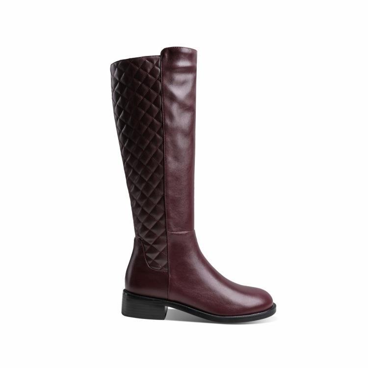 Women's Plus Size 40-43 Color Matching But Knee Boots
