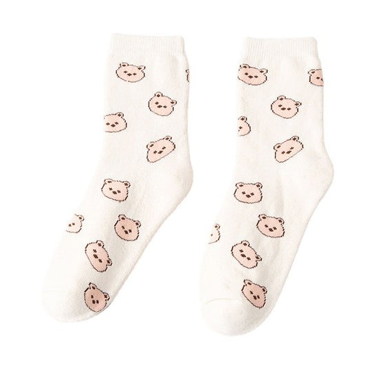 Women's Mid Tube Winter Stockings Spring And Autumn Fleece Terry Sock