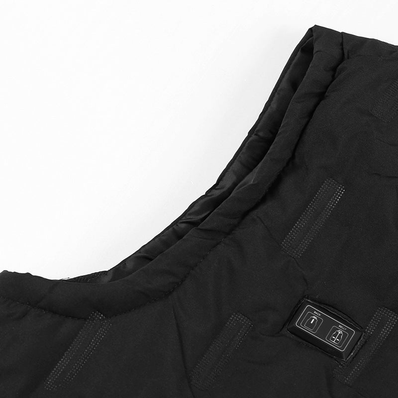 Simple Stand Collar Heated Cotton Vest