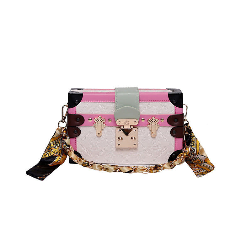 New Style One Shoulder Cross Body Female Foreign Style Graffiti Printed Box Bag