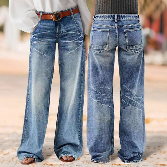 Women's Casual Straight-leg All-matching Jeans