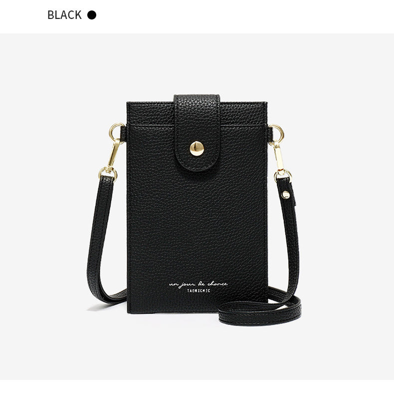 Mini niche koreansk stil tynd skuldertaske til kvinder med plads til telefon