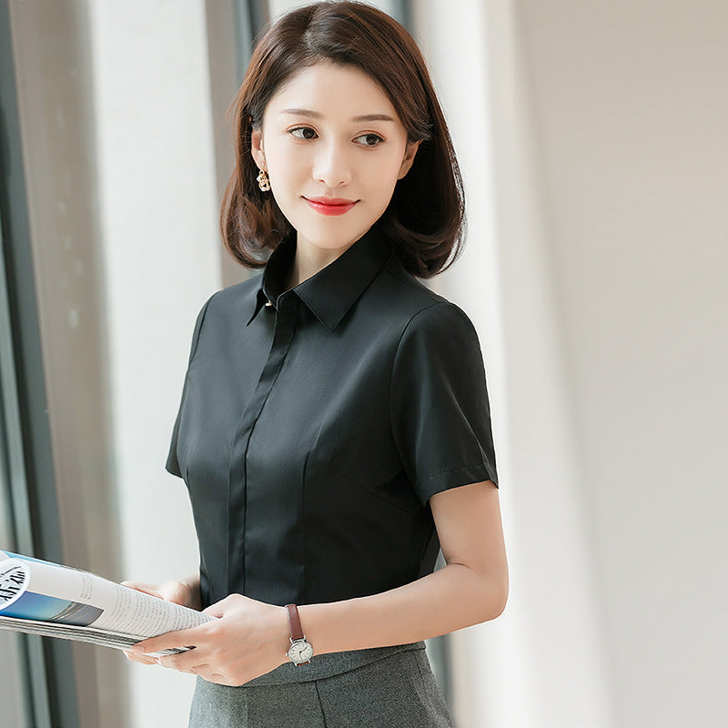 Professional Temperament Half-sleeve Shirt Work Clothes