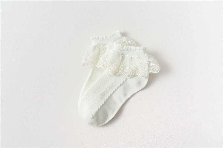 Japanese Lace Princess Short Socks Baby White Dance