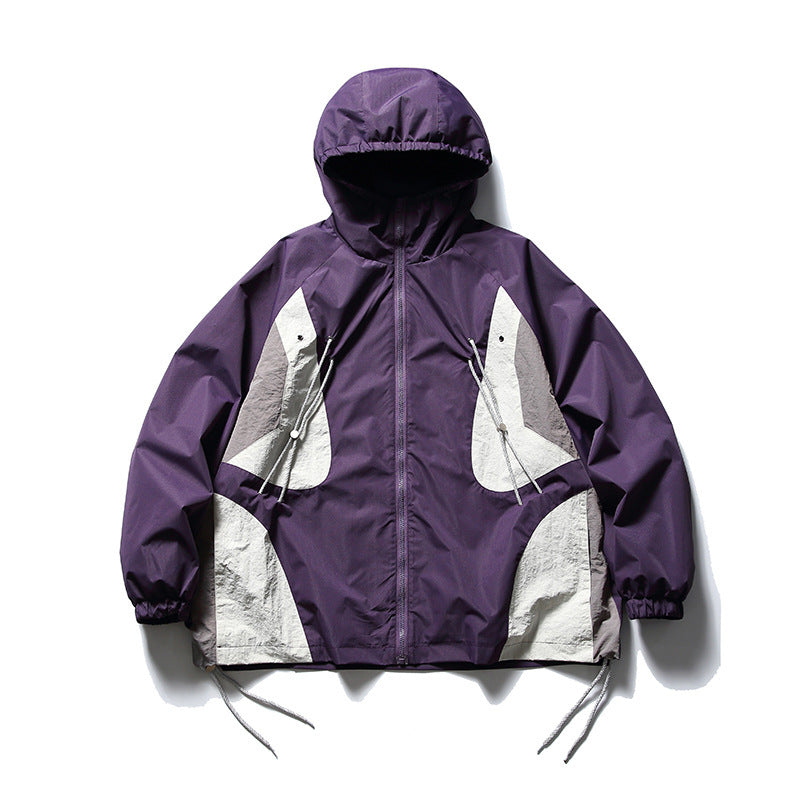 Men's Fashionable Color Contrast Japanese Retro Coat