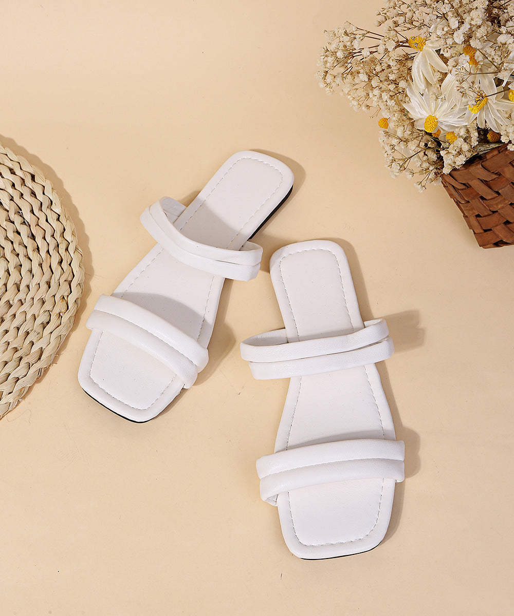 Square Head Sandals And Slippers With Bright Colors