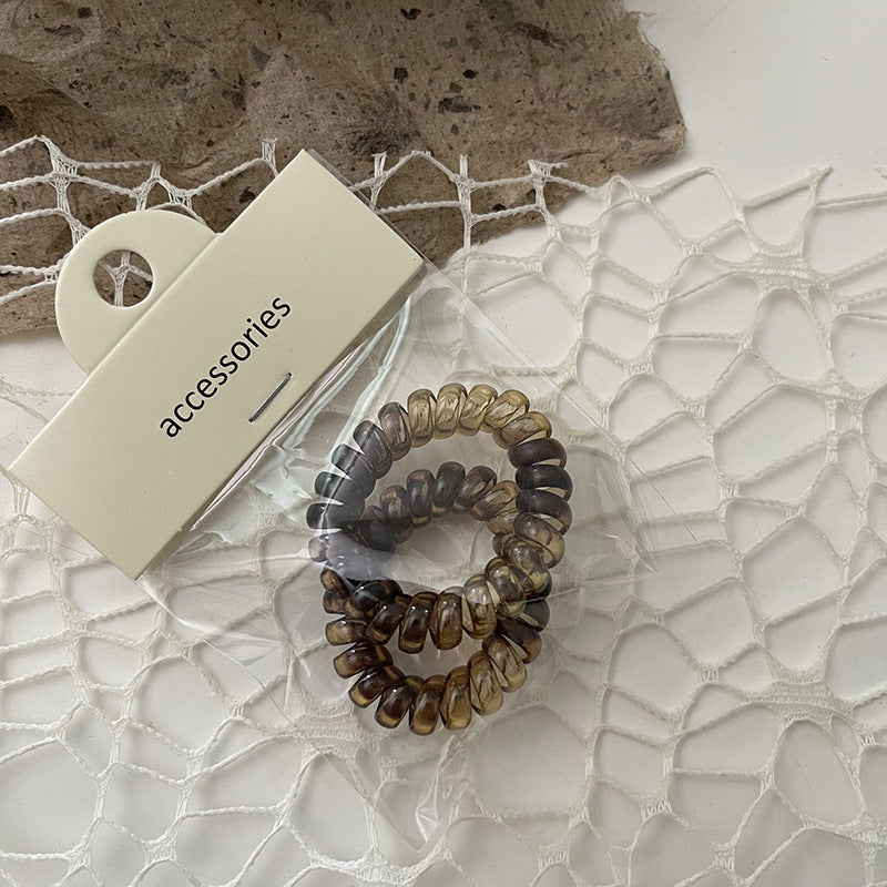 Women's Summer High-end Telephone Cord Hair Rope Set