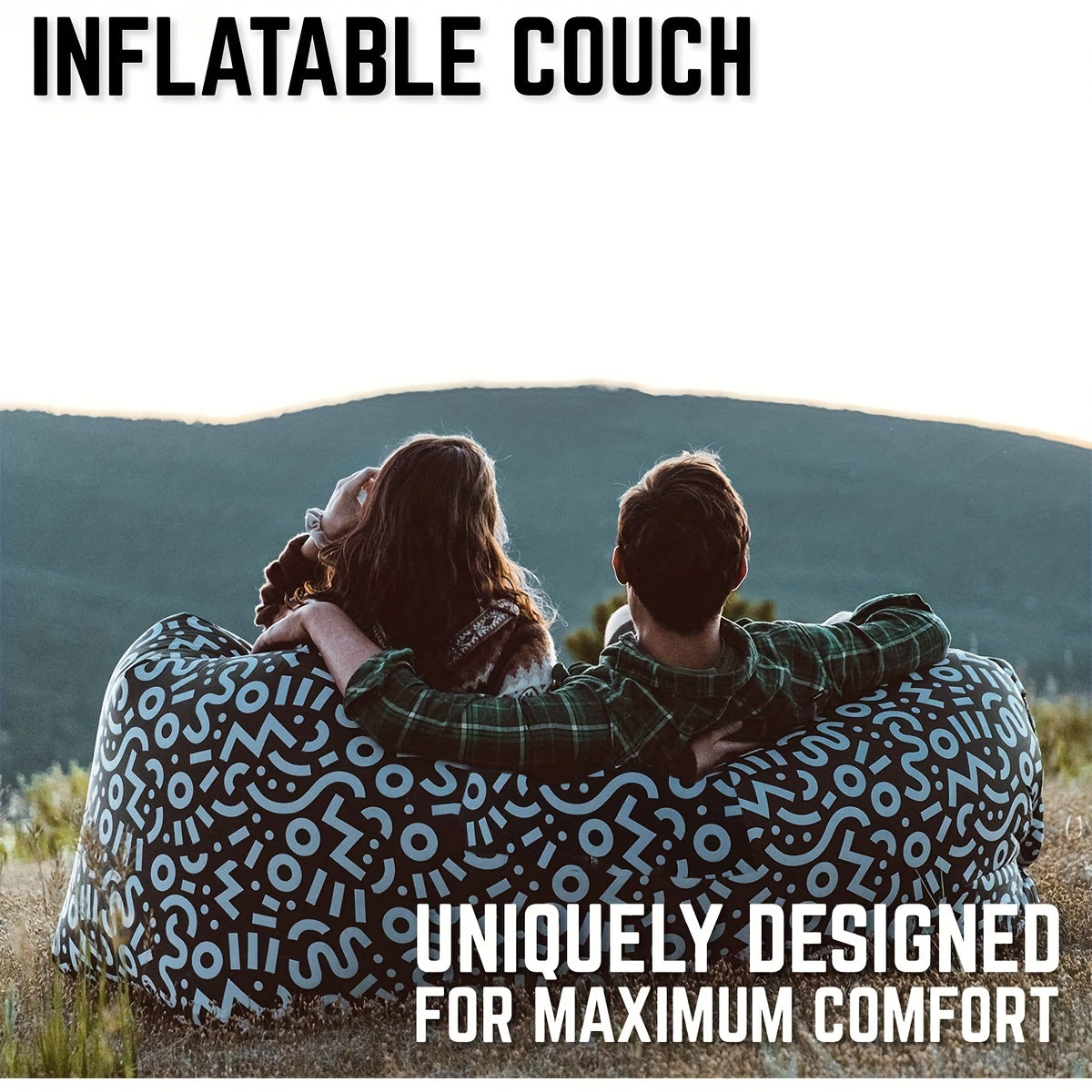 Portable Inflatable Sofa Camping Sleeping Pad Mattress Outdoor Air Cushion Beach Mat Folding Bed Waterproof For Travel Hiking