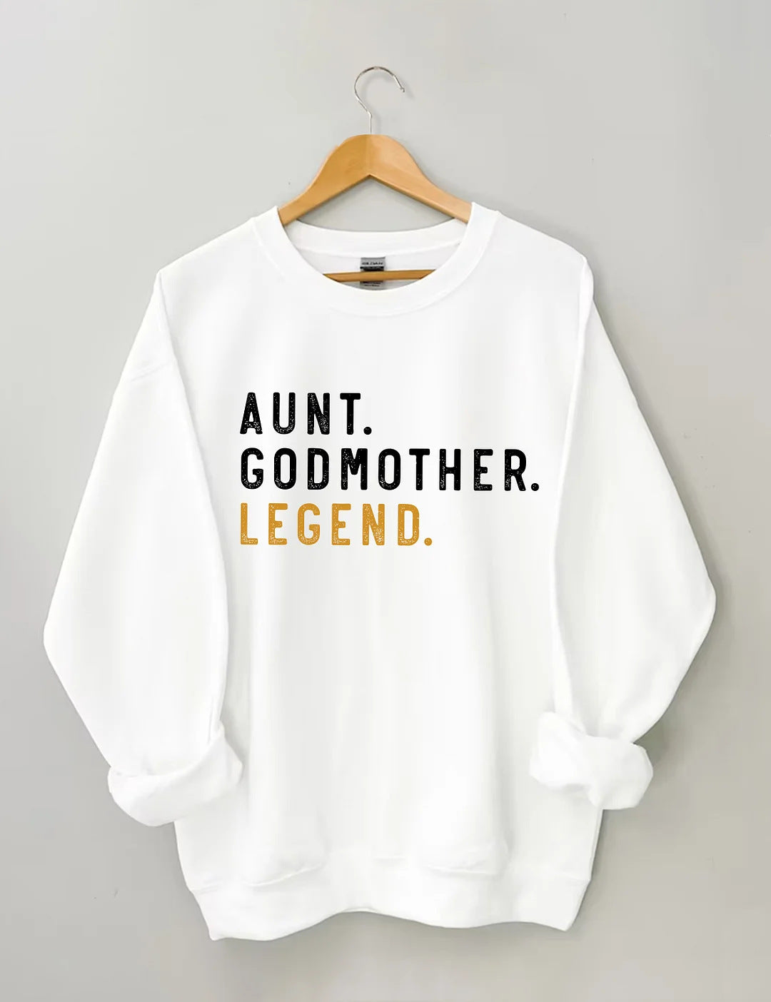 Women's Letter Printed Off-shoulder Round Neck Sweater
