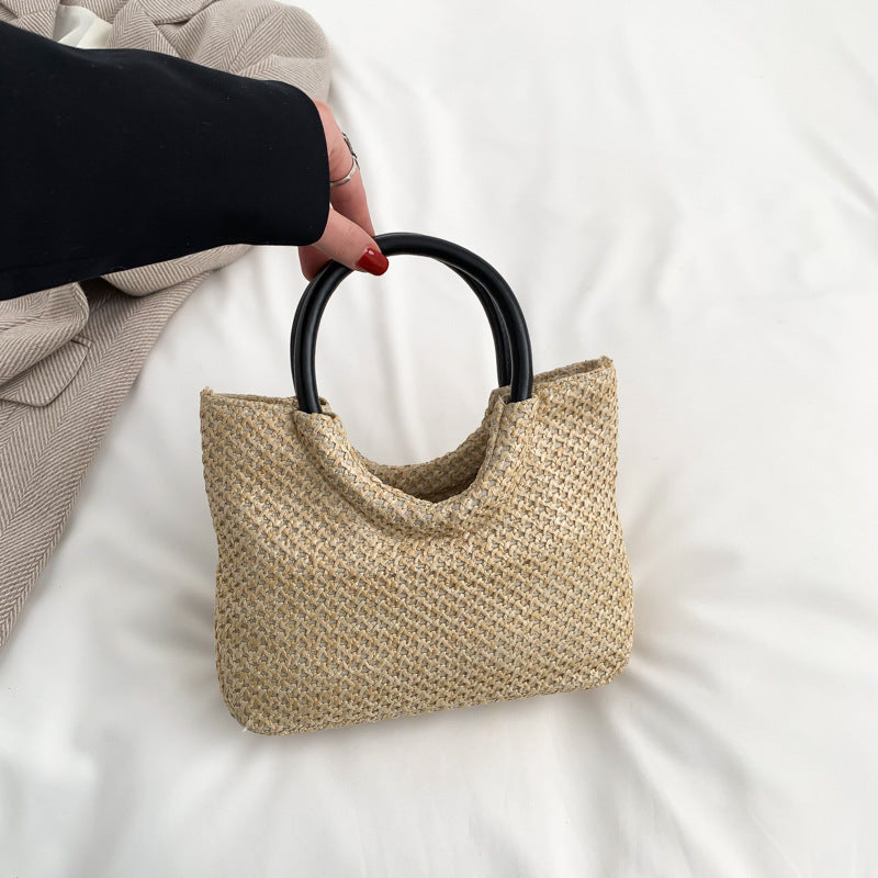 Large Capacity Portable Straw Woven Bag For Women