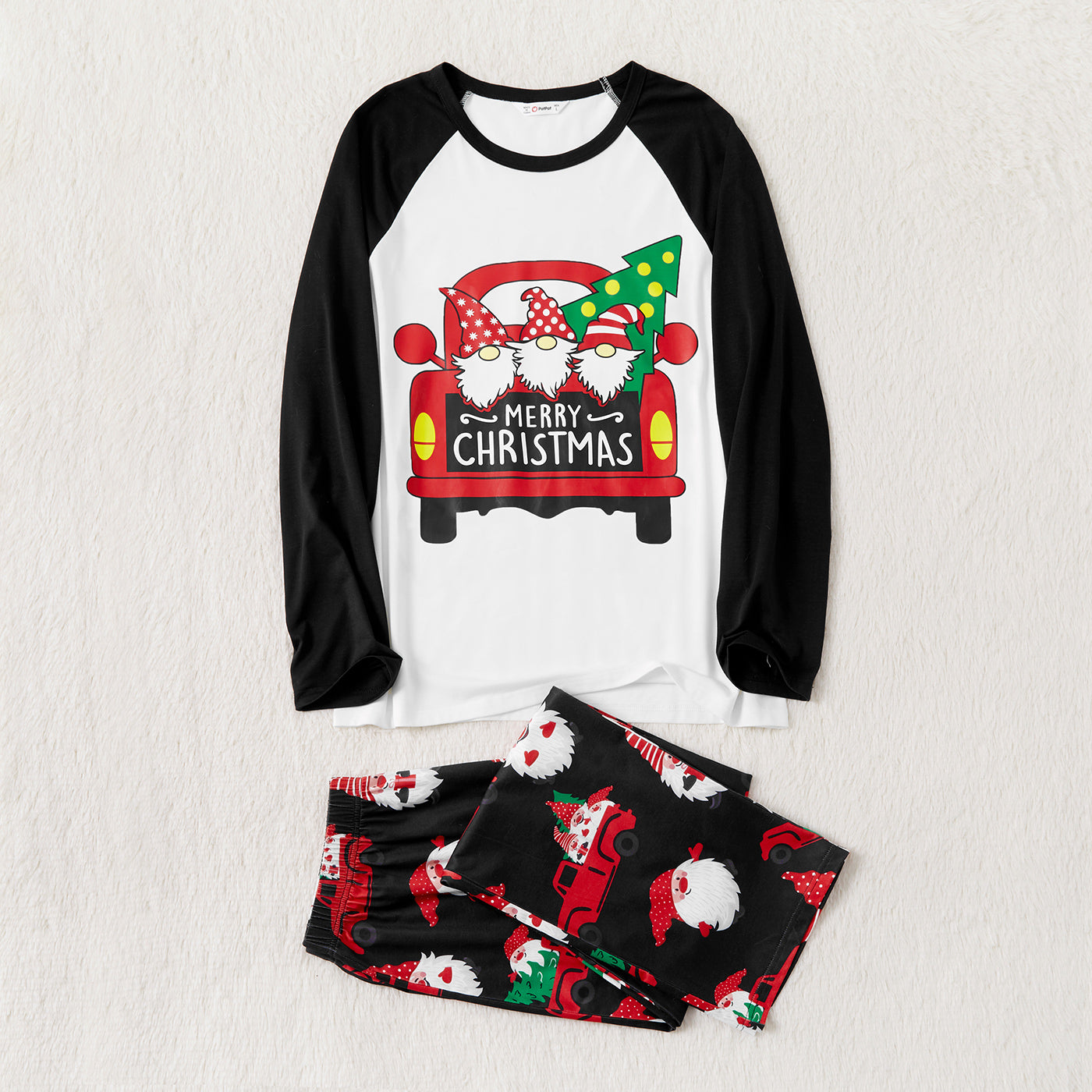 European And American Autumn Parent-child Wear Loose Casual Printing Color Matching Round Neck