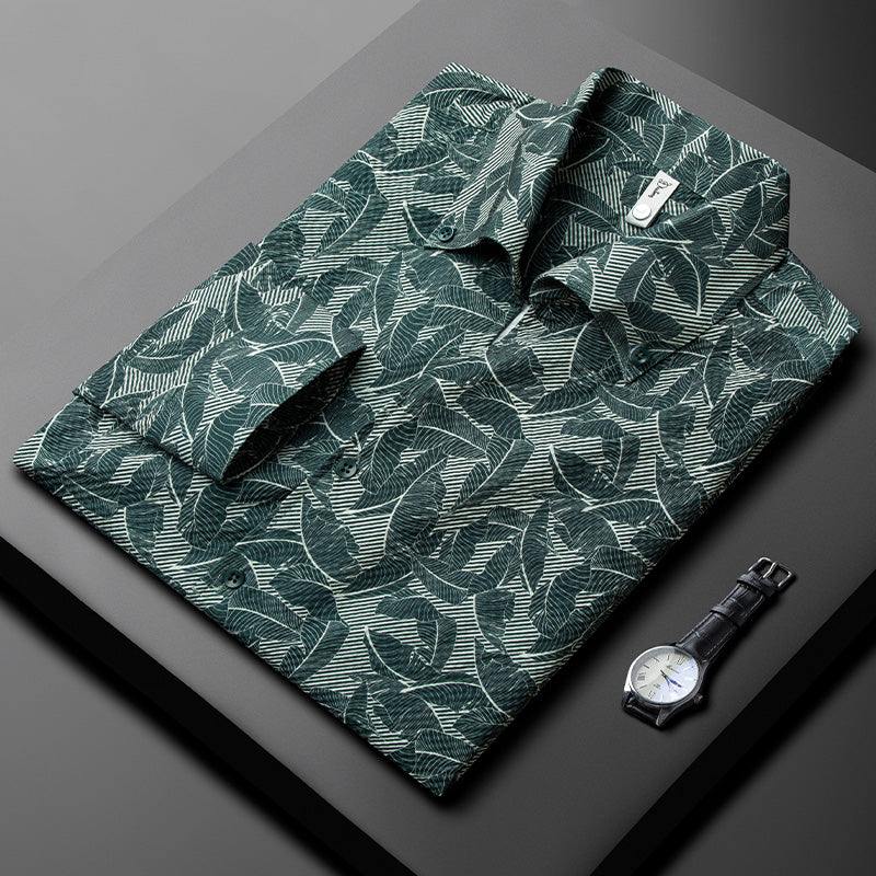 Men's Hawaiian Casual Long Sleeve Thin Shirt
