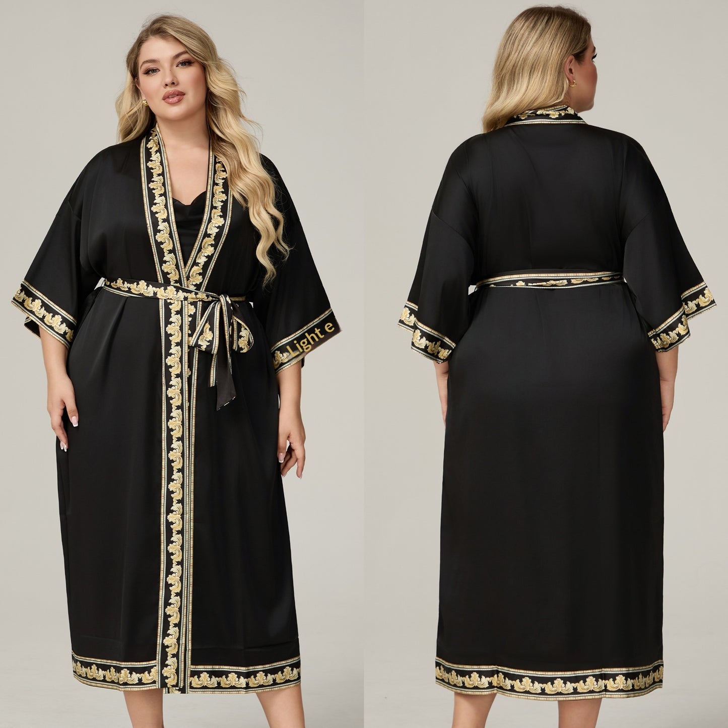 Plus-size Satin Nightgown For Women With Straps