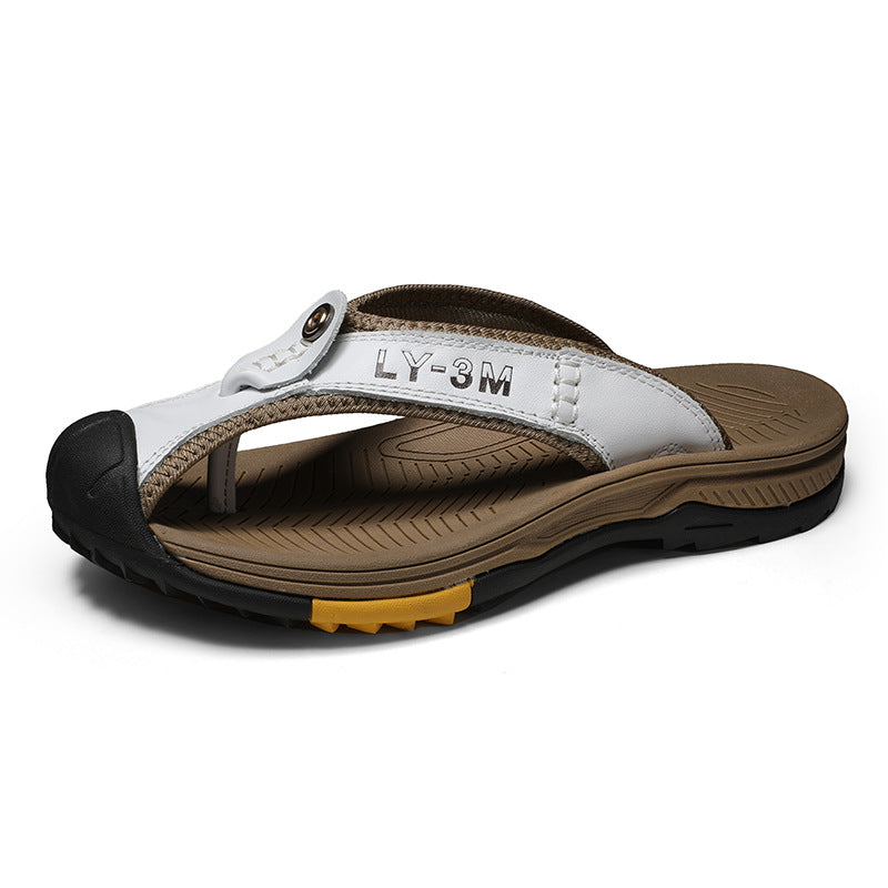 Casual lædersko herre sommer strandsko udendørs sportssandaler 45 klatre waders flip-flops