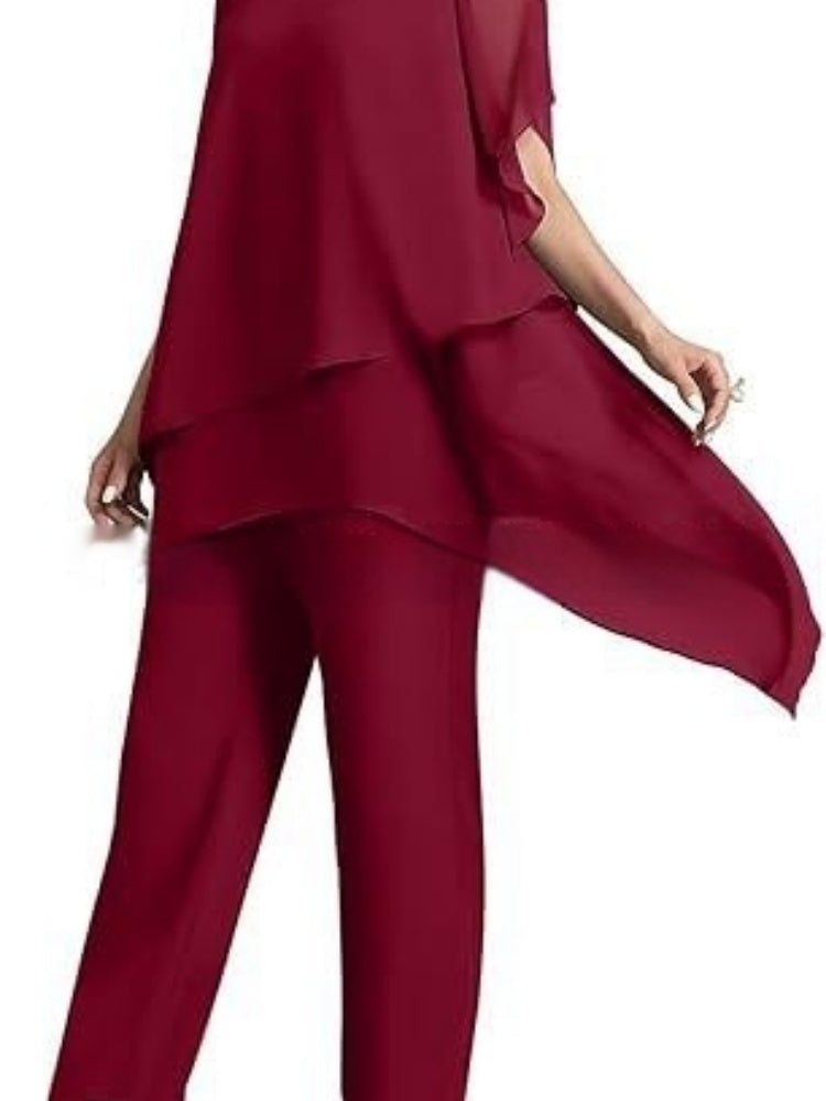 Chiffon Solid Color Loose And Irregular Suit