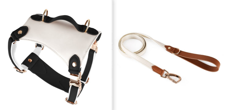 Leather Pet Vest Type Lead Rope Chest Strap