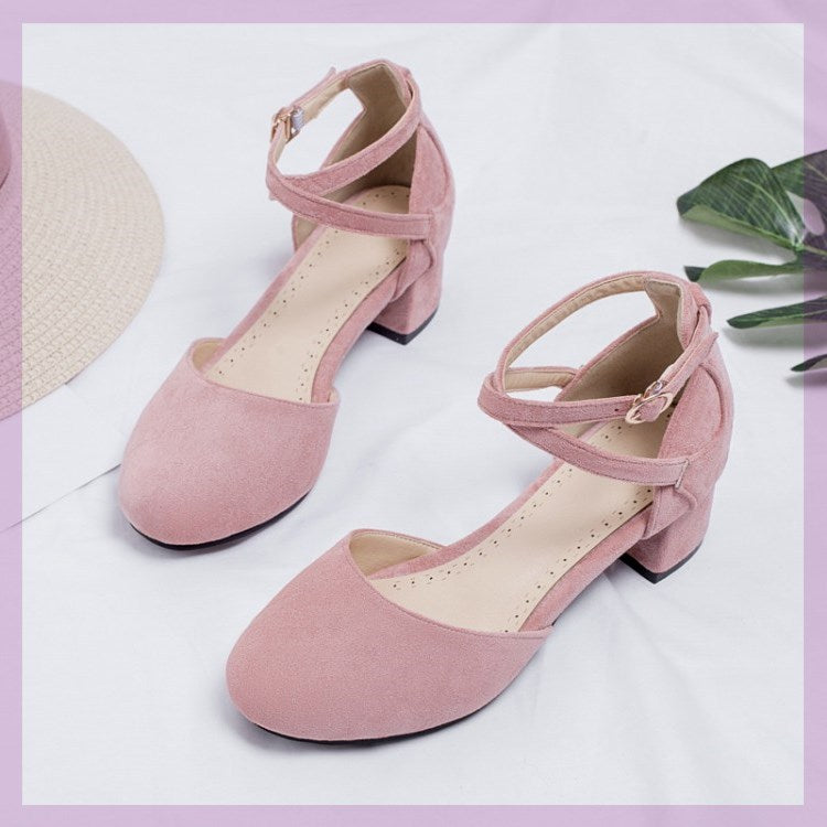Spring And Summer New Popular Flat Mid Heel Women's Spring Shoes Cool Pumps With Skirt