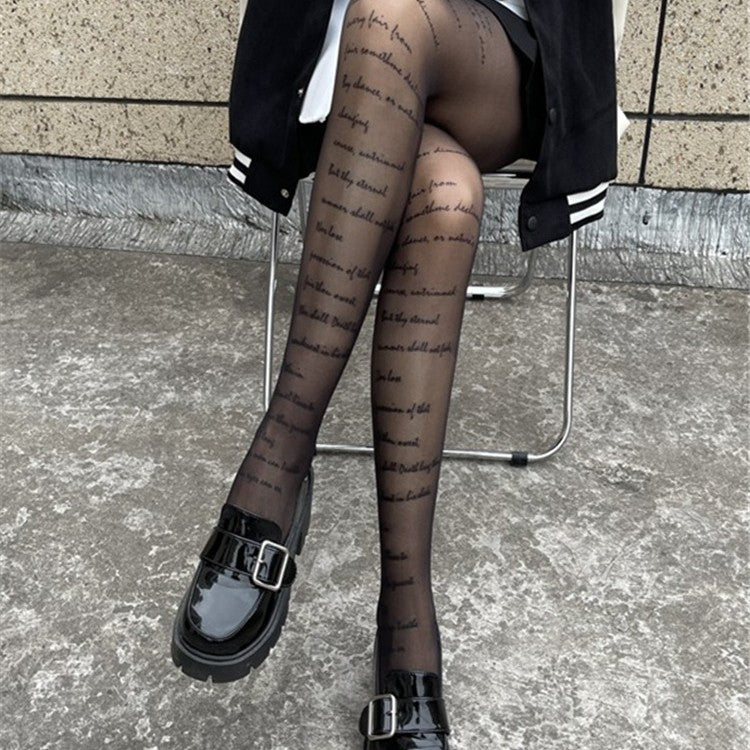 Womens Lace Pure And Seductive Black Bodystocking Socks