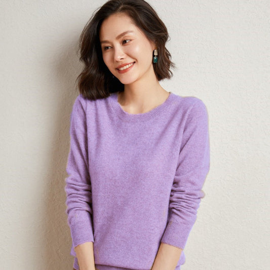 Spring And Autumn New Women's Knitwear Pullover Round Neck Bottoming Shirt