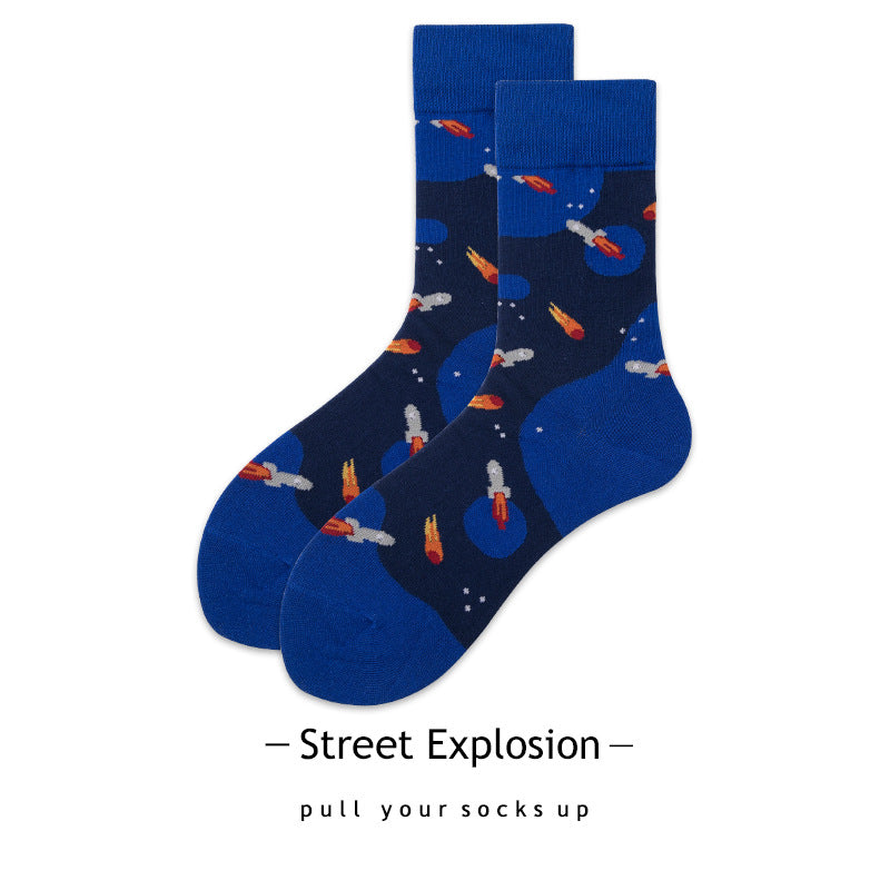 Cartoon Jacquard Sports Skate Socks