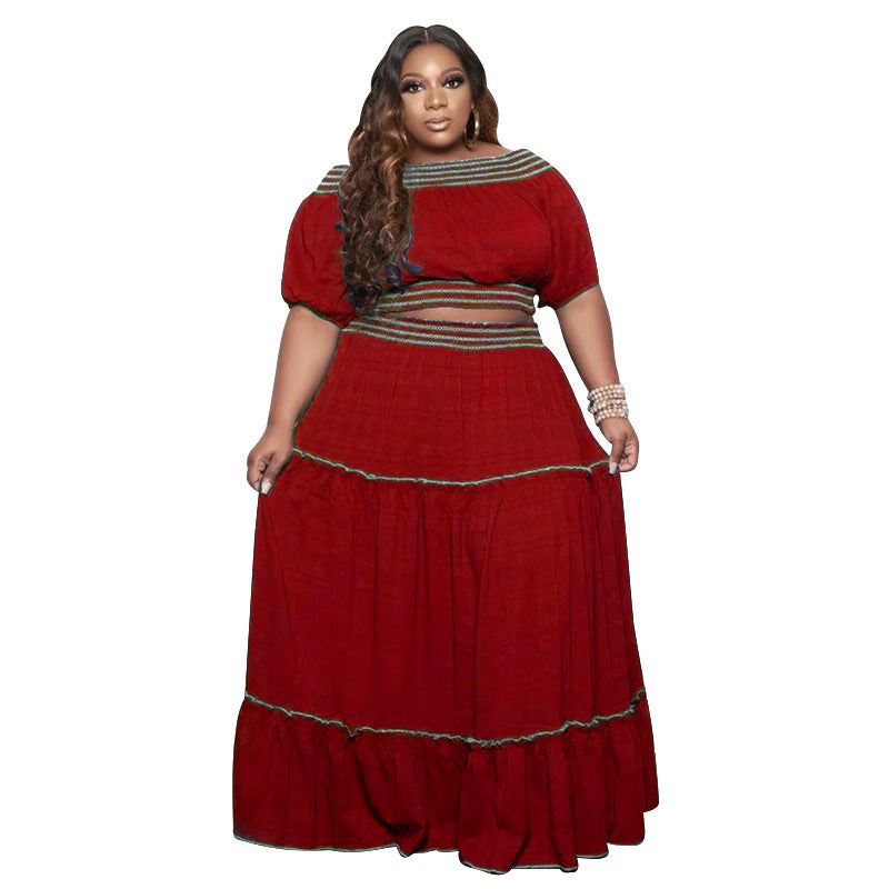 Fashionable Women's Two-piece Skirt Set