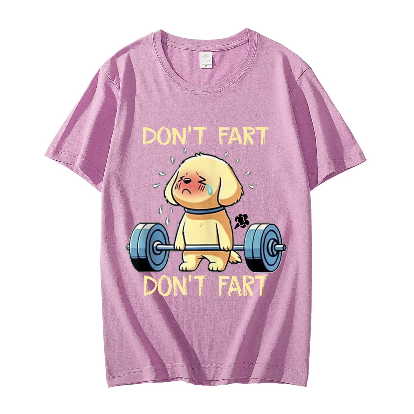 No Fart Funny Weightlifting Dog Pattern T-shirt Premium