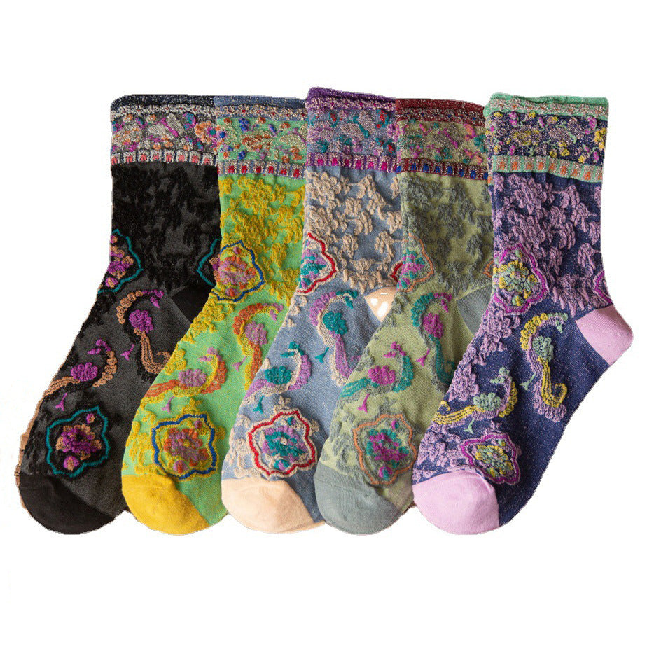New Retro Pattern Bubble Socks