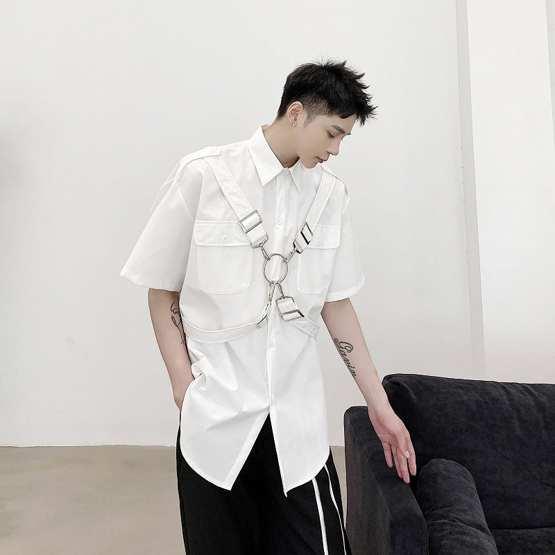 High Street Dark Short-sleeved Shirt