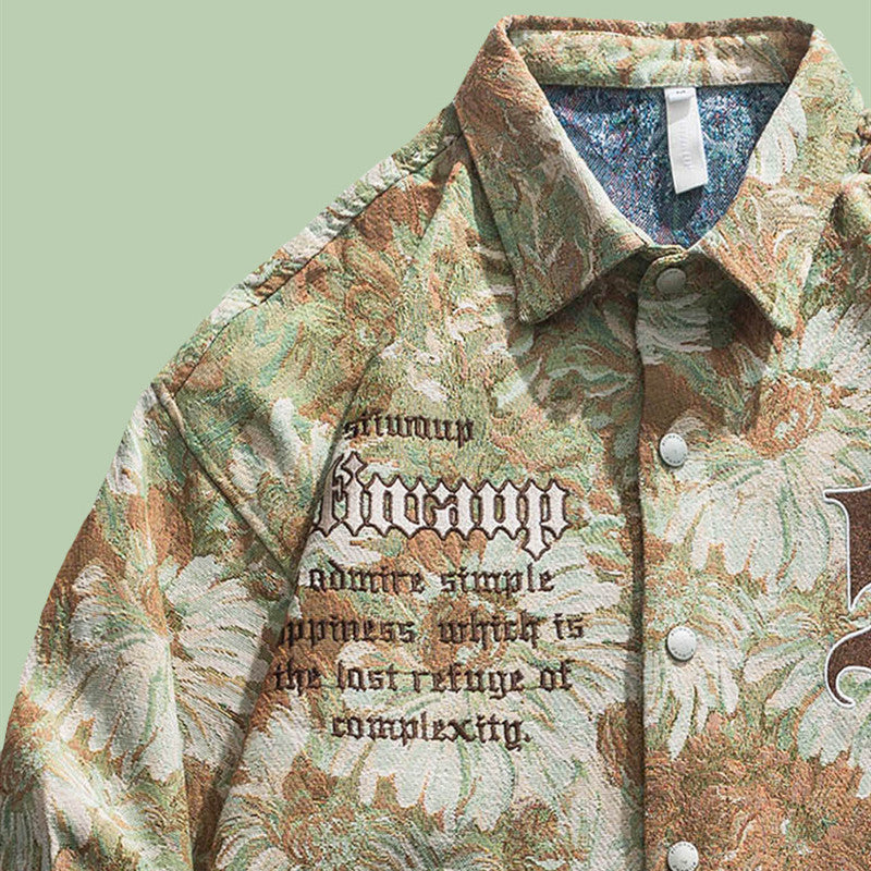 Loose Lapels Full Printed Embroidery Couple