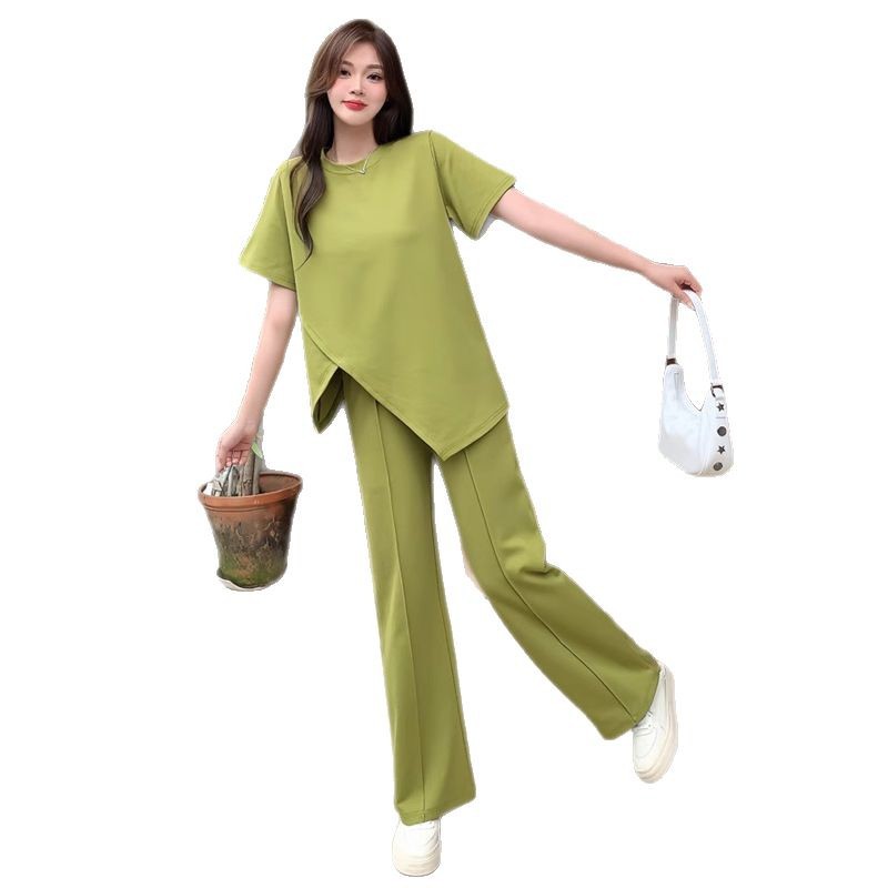 T-shirt And Casual Wide-leg Pants Two-piece Set