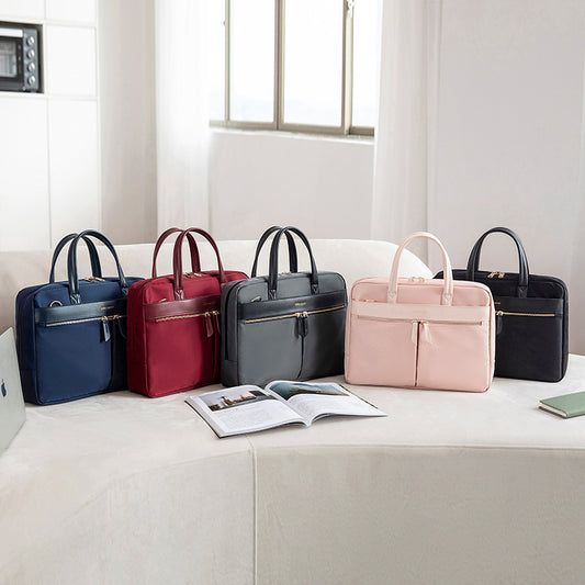 Laptoptaske til kvinder i polyester med lynlås