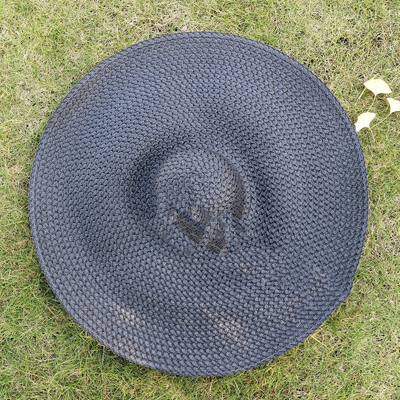 Big Brim Folding Straw Hat Sunshade 70cm