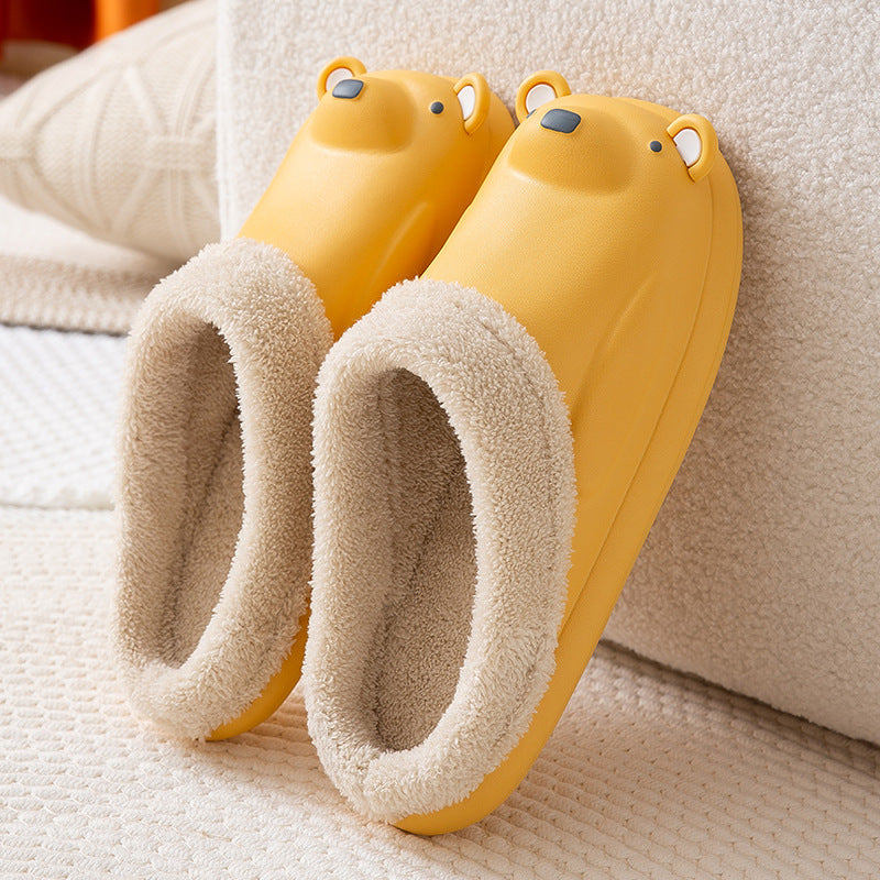 Waterproof Cotton Slippers Bag With Thick-soled Soft Cute Cartoon Home