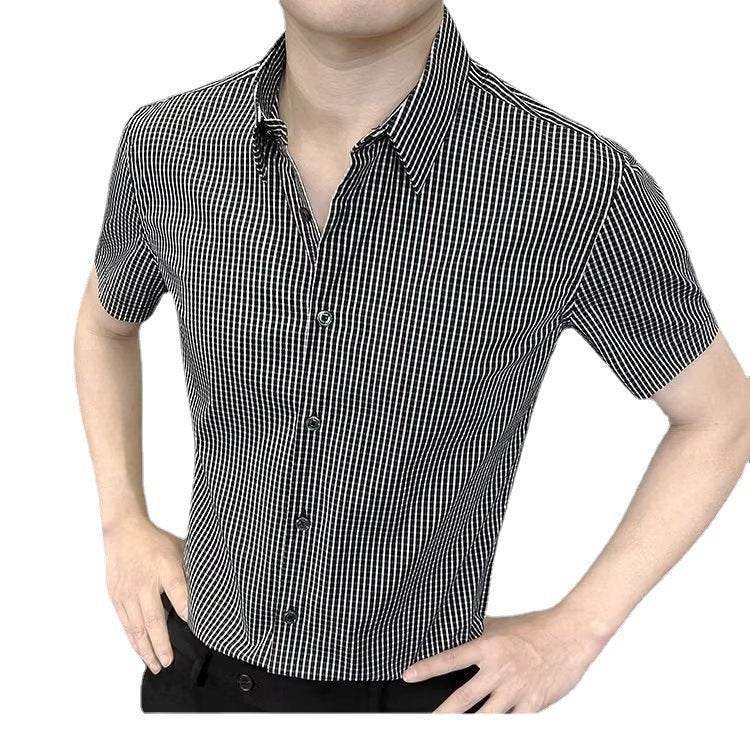 New Mens Minimalist Trendy Plaid Shirt