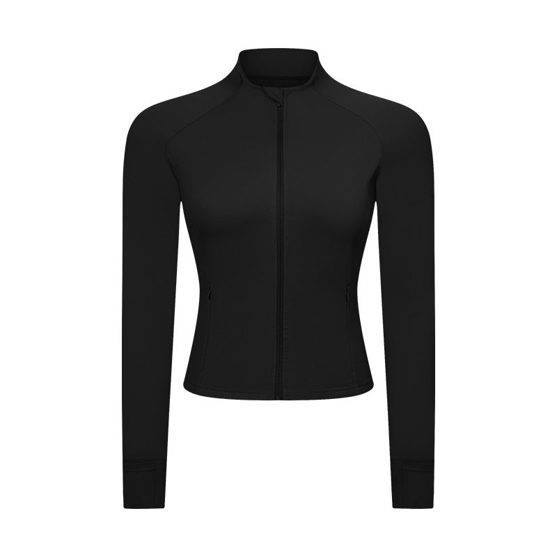 Slim-fit Yoga Wear Long Sleeve Tup Cardigan