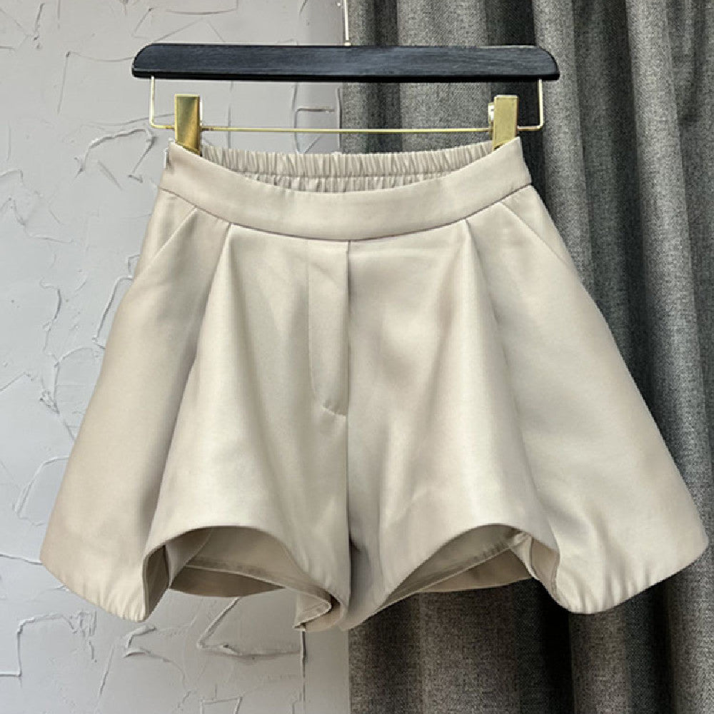 Loose Slim High Waist Suit Shorts