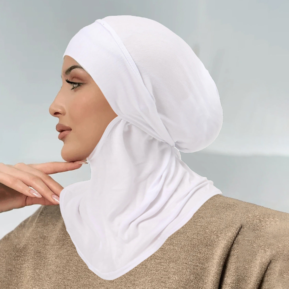 Solid Color Back Bandage Tam-o'-shanter Women's Soft Head-wrapping Hat