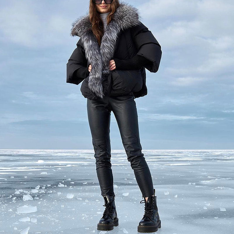 Slimming Loose Temperament Western Style Down Fur Coat