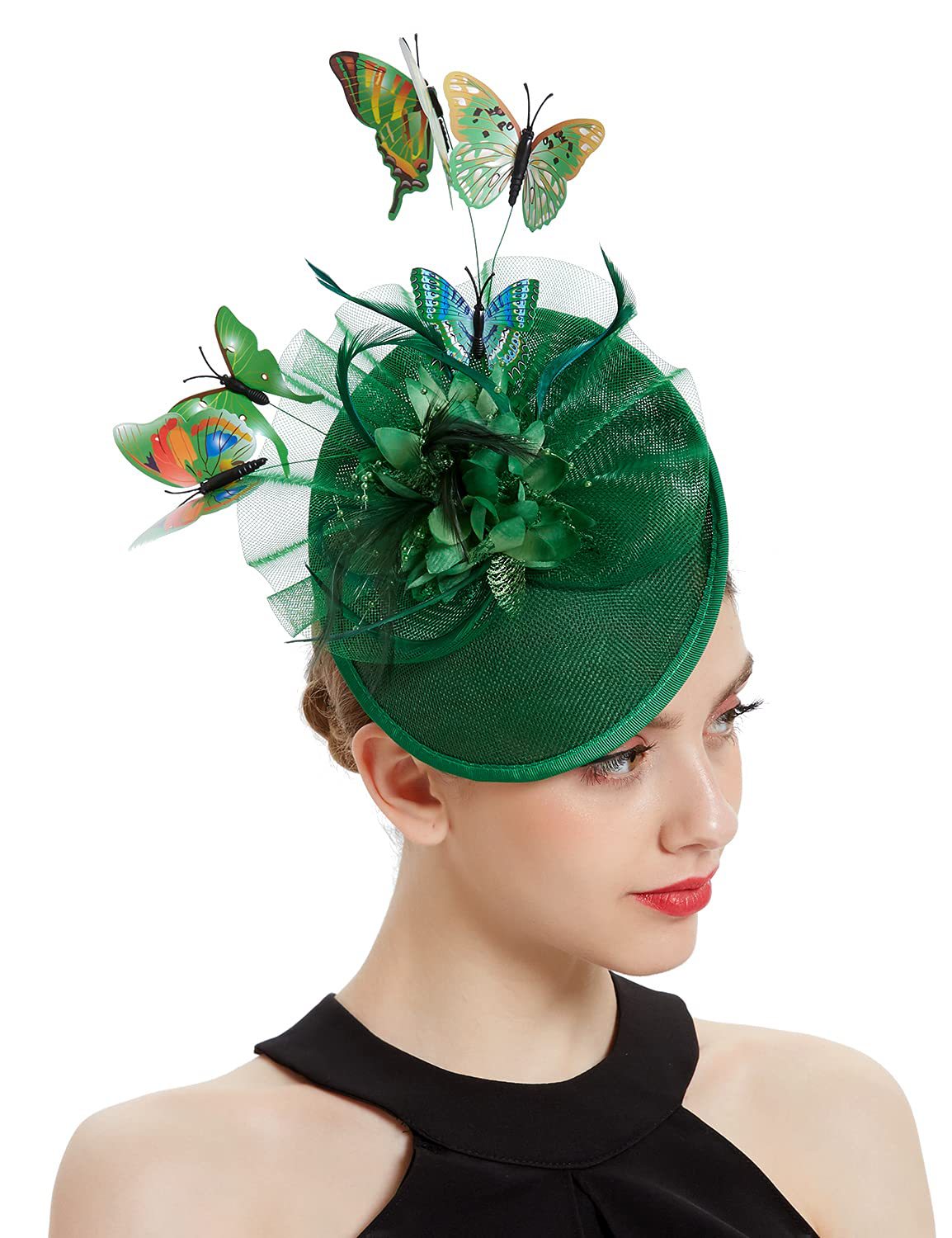 Tea Party Hat Three-dimensional Colorful Butterfly Charm