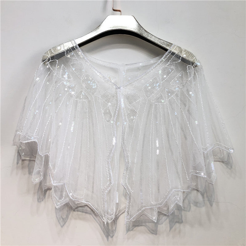 Shawl Outer Match Short And Thin Sequined Dress