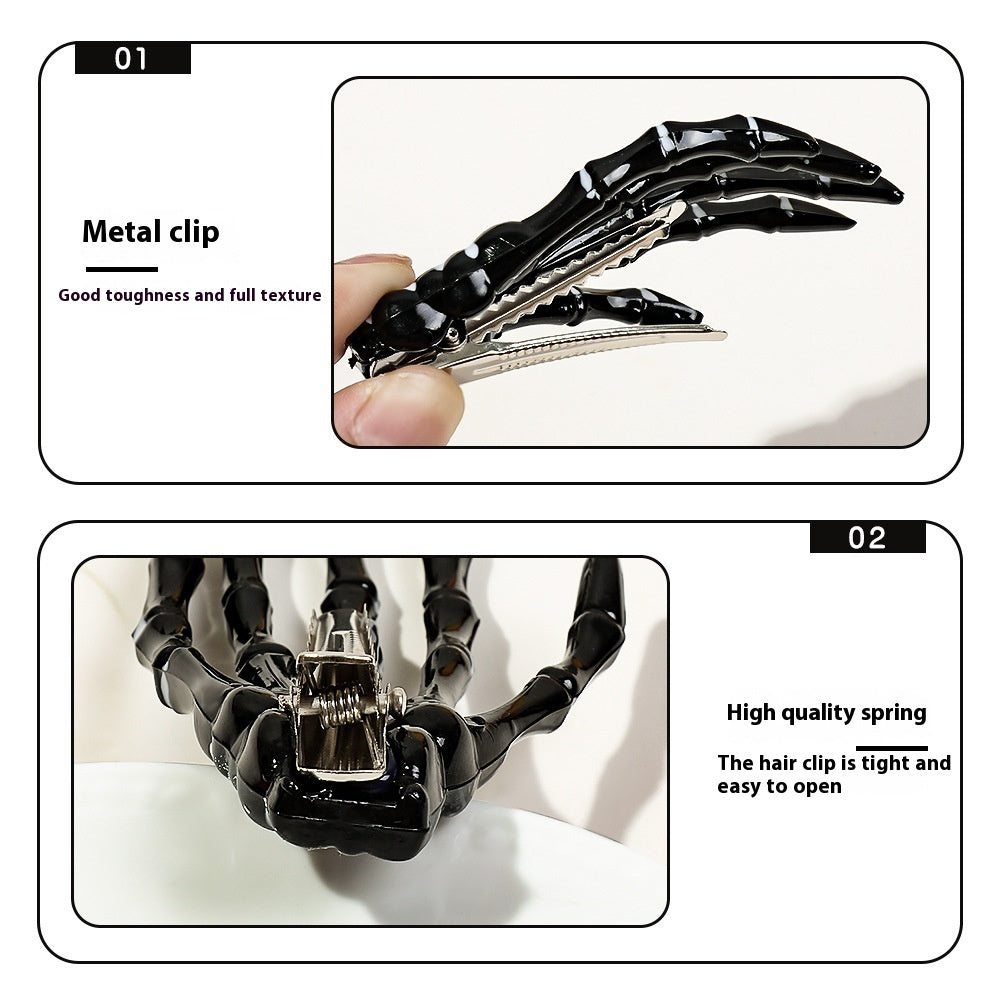 Halloween Skull Harajuku Hand Bone Hair Clip