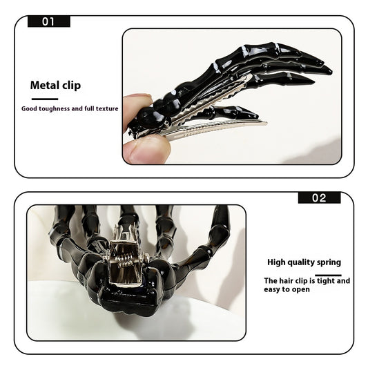 Halloween Skull Harajuku Hand Bone Hair Clip