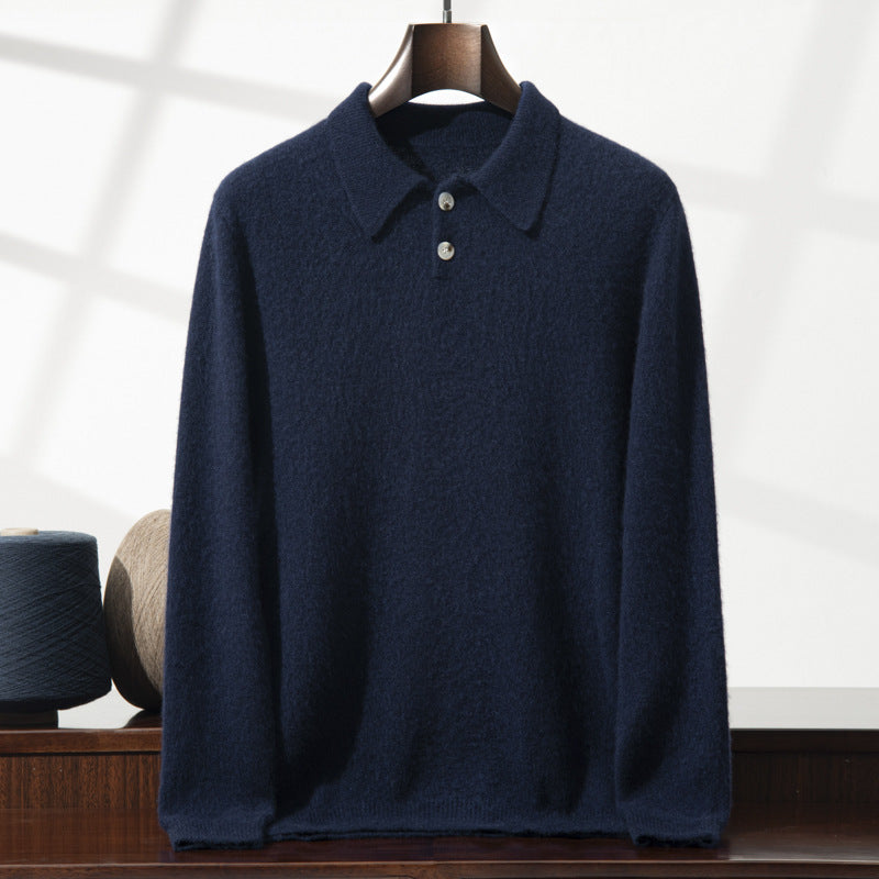 Men's Knitted Autumn And Winter Leisure Long Sleeve Pullover Top