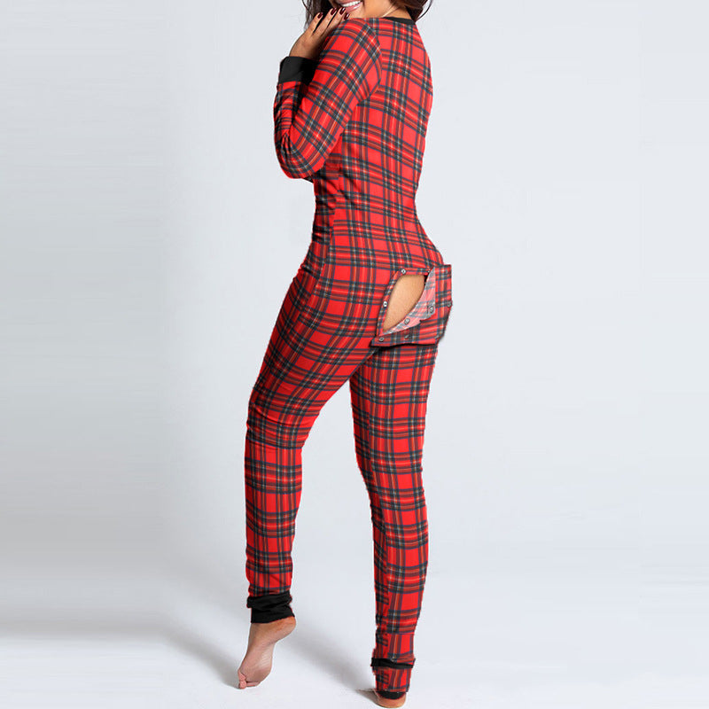 European And American Sexy Long-sleeved One-piece Trousers