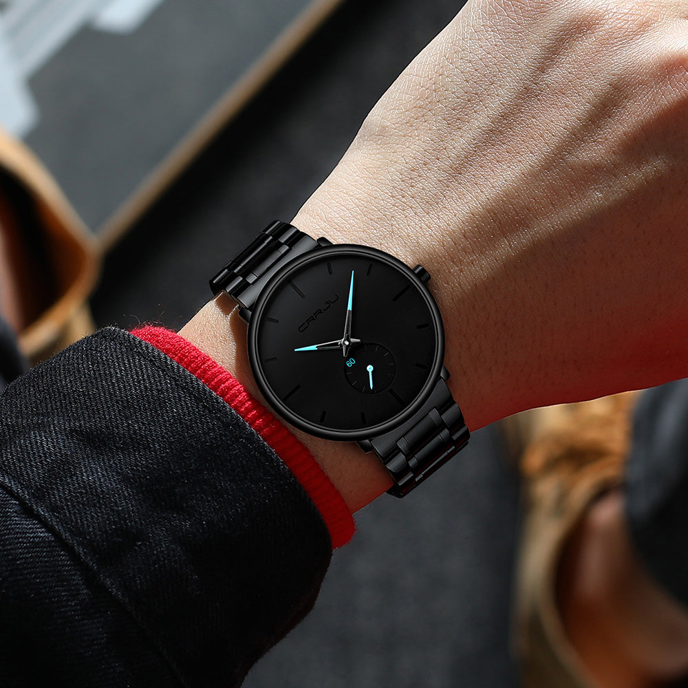 Men's New Steel Band Waterproof Watch Thin
