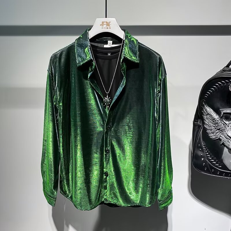 Men's Creative Loose Gradient Zipper Jacket